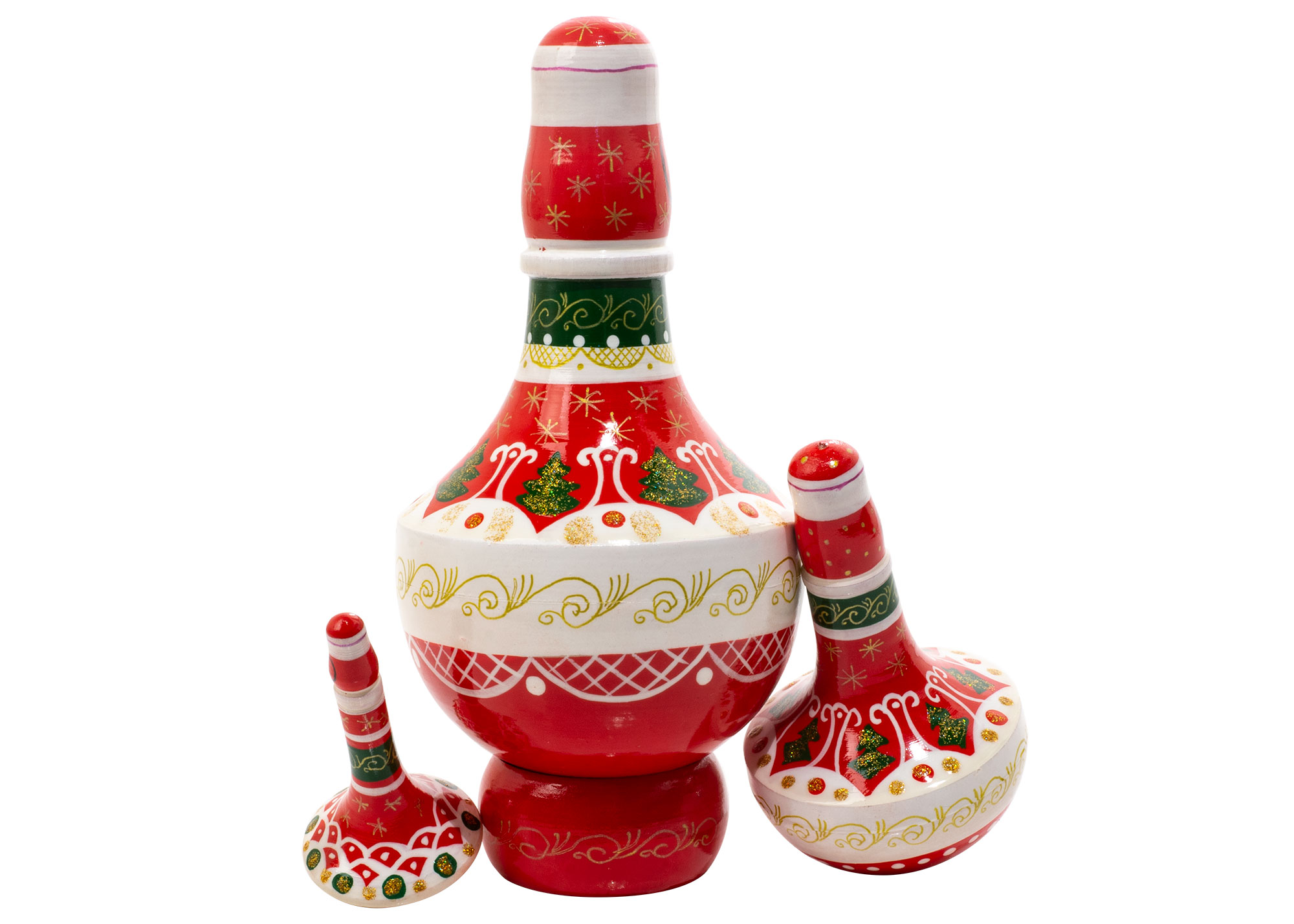 Buy Матрешка «Рождественский волчок» 3 места 12,5 см at GoldenCockerel.com
