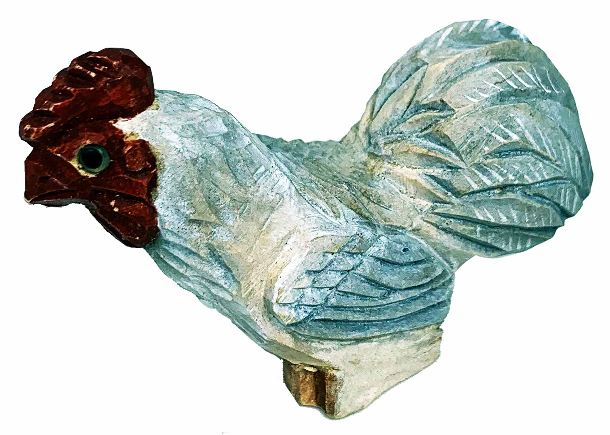 Buy Carved Chicken Rooster Figurine at GoldenCockerel.com
