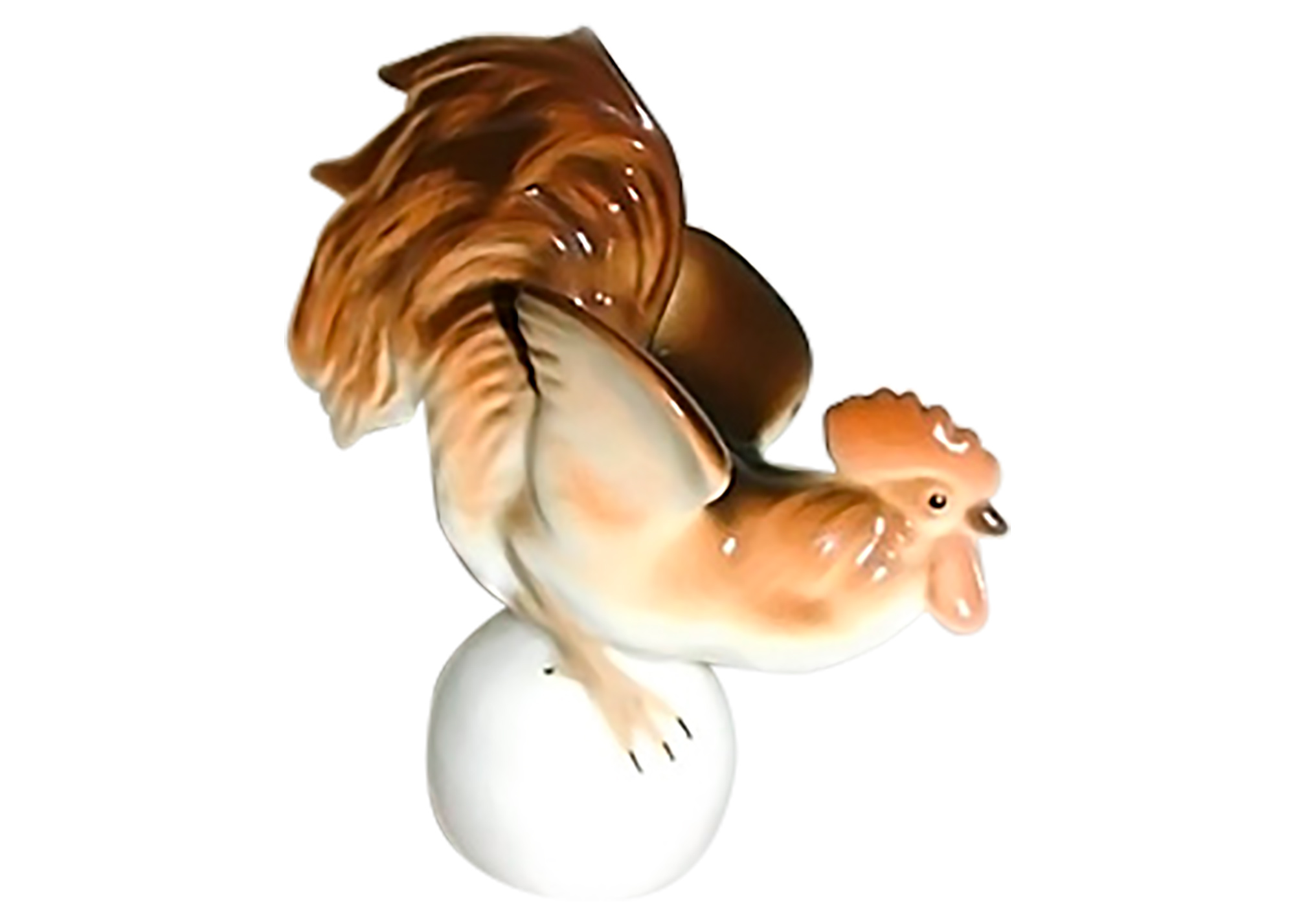 Buy Фарфоровая фигурка «Петух на шаре» at GoldenCockerel.com