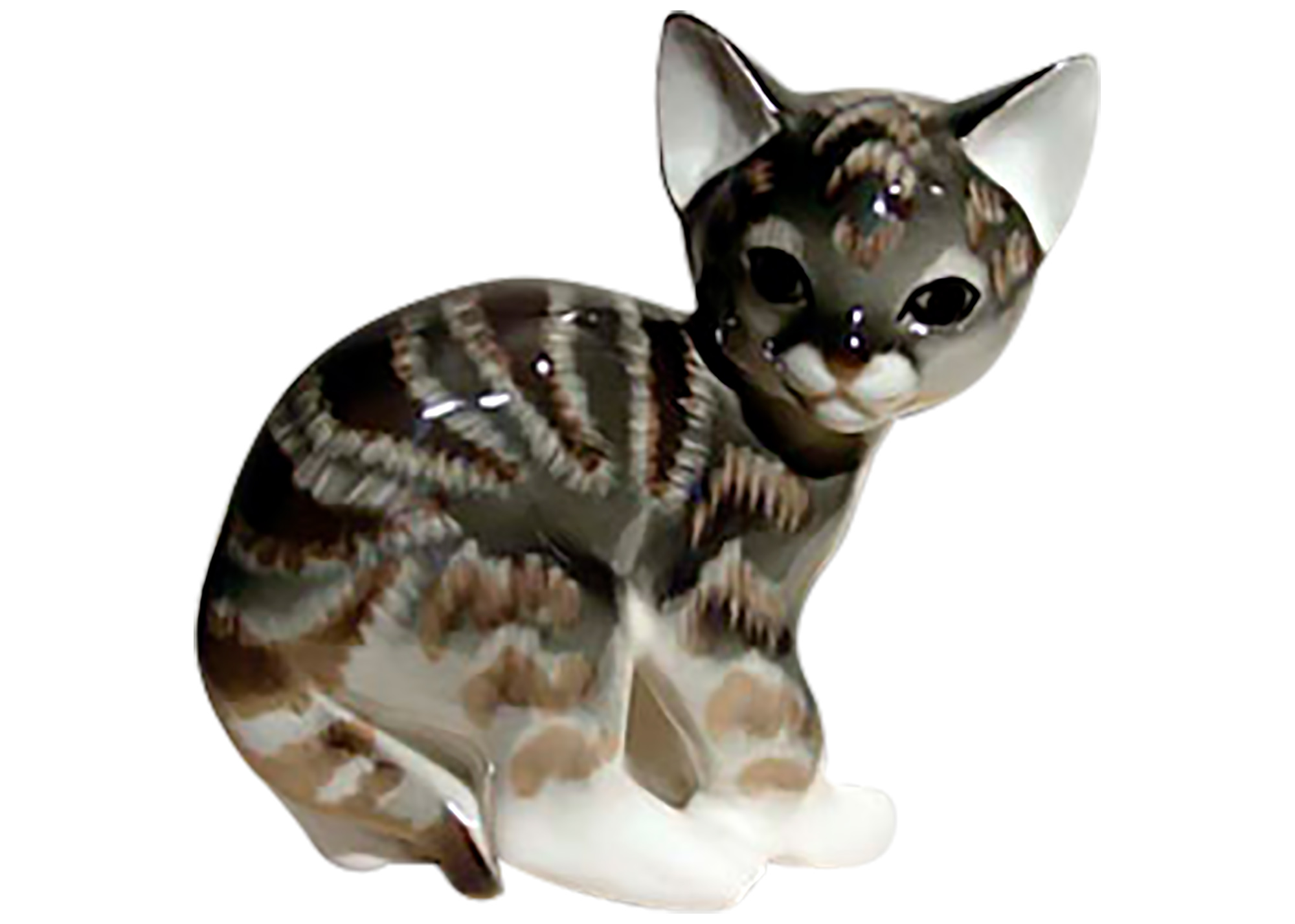 Buy Фарфоровая статуэтка "Кошка серая полосатая" at GoldenCockerel.com