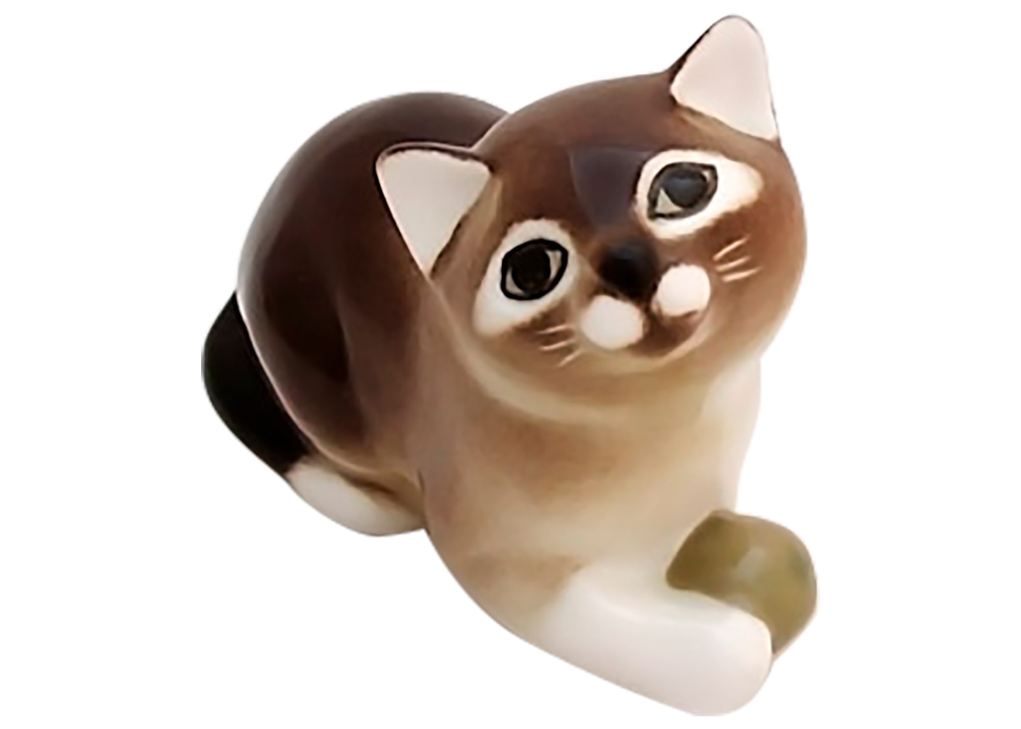 Buy Brown Kitten with a Ball Figurine at GoldenCockerel.com