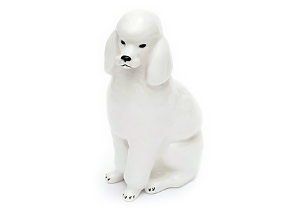Buy White Poodle Dog Figurine at GoldenCockerel.com
