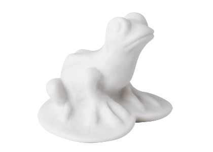 Buy Unglazed White Frog Figurine at GoldenCockerel.com
