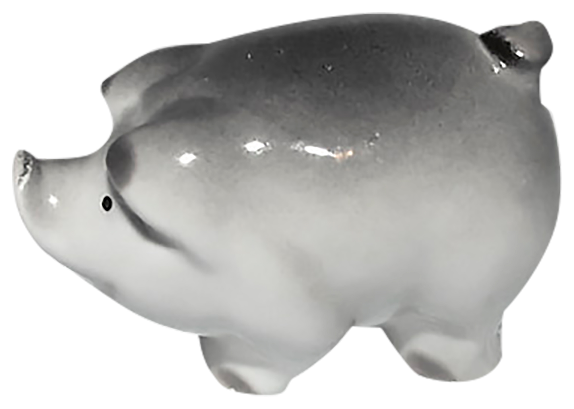 Buy Dark Gray Piglet Figurine at GoldenCockerel.com