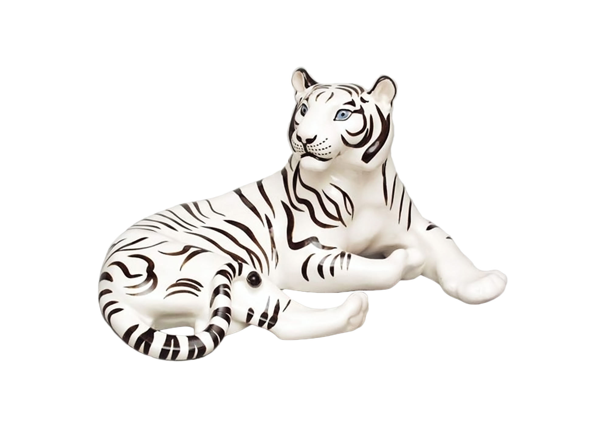 Buy Фарфоровая статуэтка "Черно-белый тигр" at GoldenCockerel.com