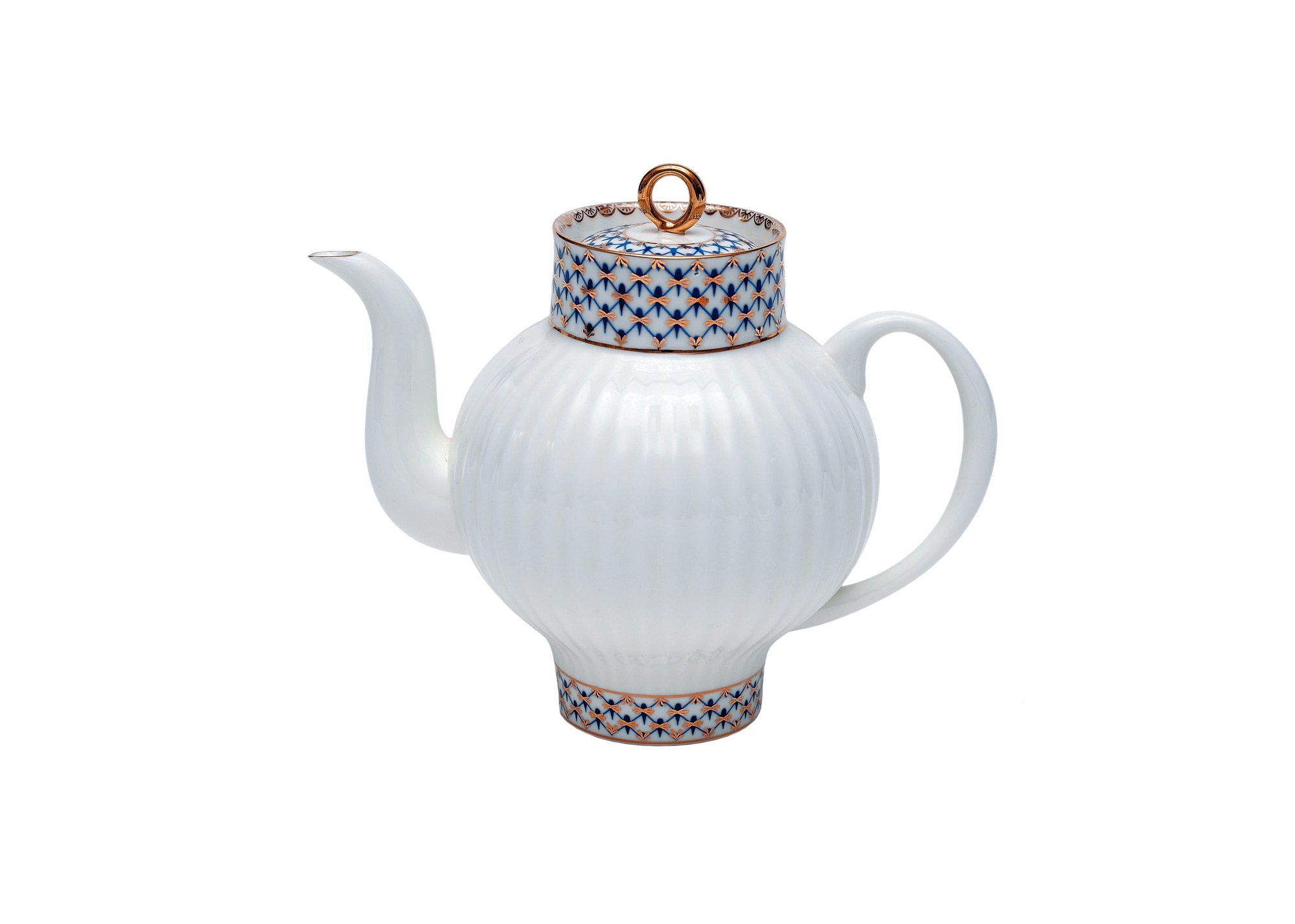 Buy Cobalt Net Bone China Teapot 4 cups at GoldenCockerel.com