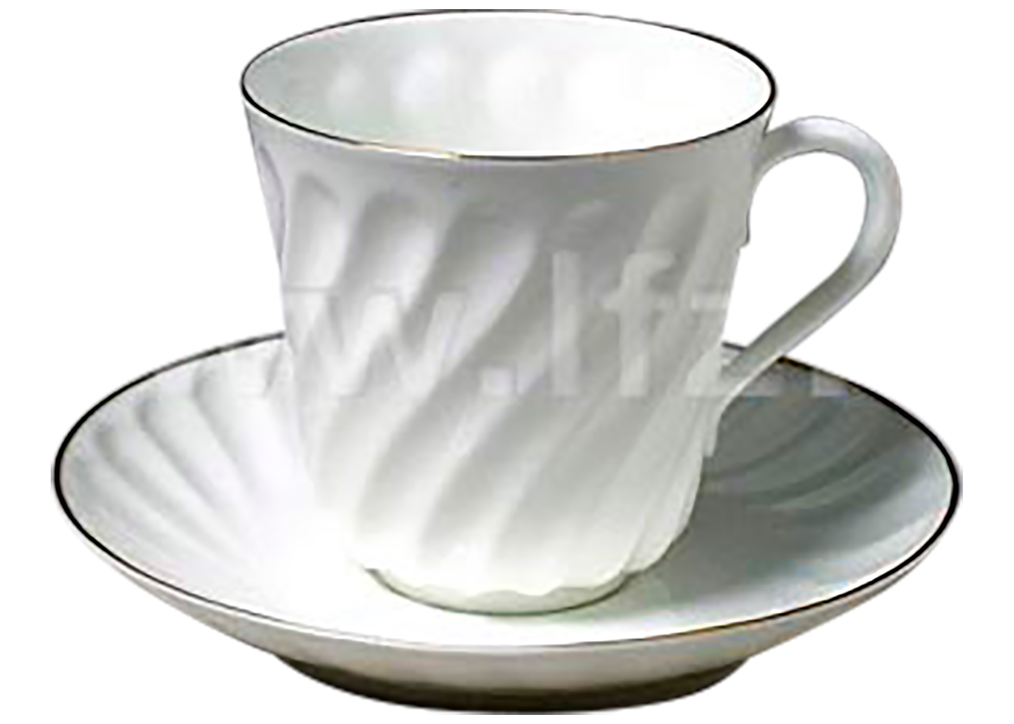 Buy Фарфоровая чашка с блюдцем «Лебедь» из костяного фарфора at GoldenCockerel.com