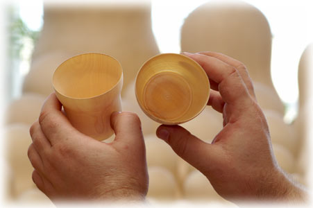 unpainted matryoshka dolls