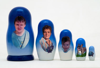 We Make Custom Family Photo Nesting Dolls