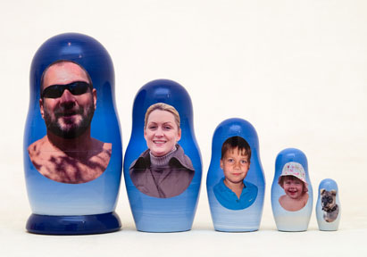 We Make Custom Family Photo Nesting Dolls