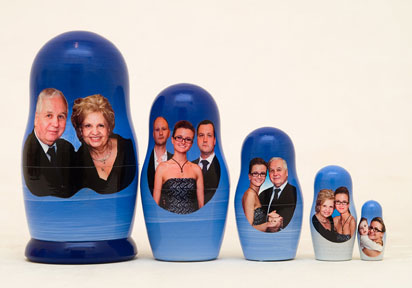 We Make Custom Family Photo Nesting Dolls