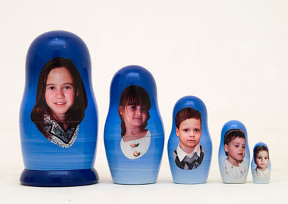 We Make Custom Family Photo Nesting Dolls