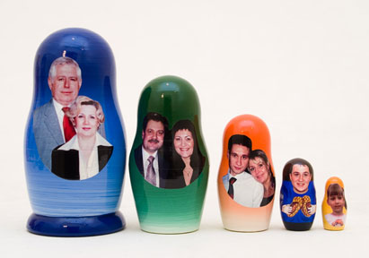 We Make Custom Family Photo Nesting Dolls