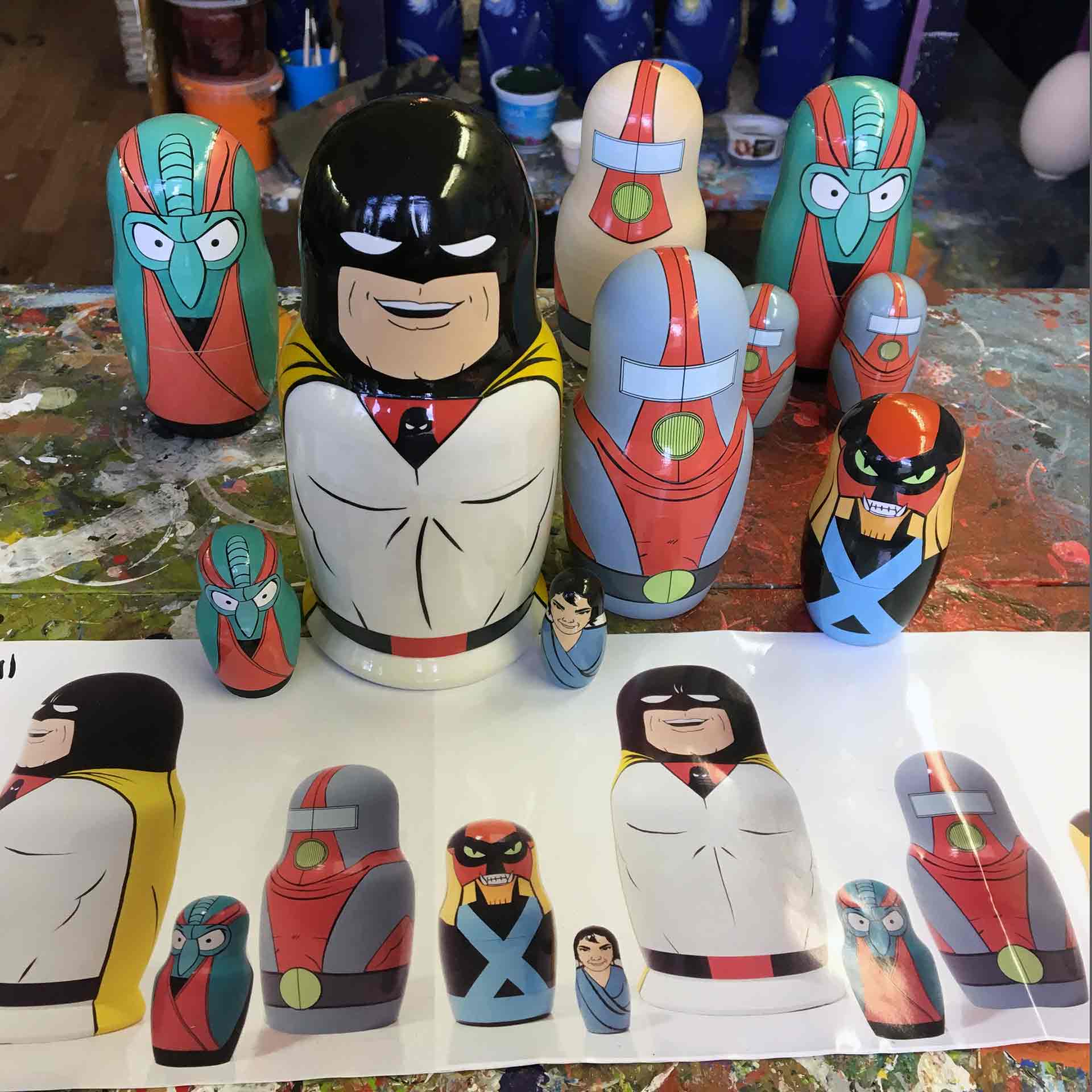 Bespoke Custom Nesting Doll – Superhero