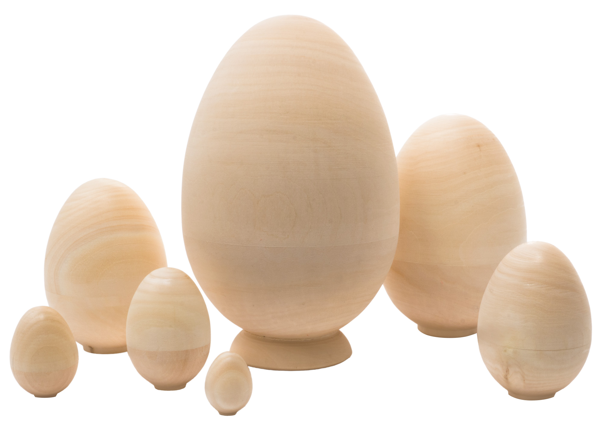 wood nesting eggs