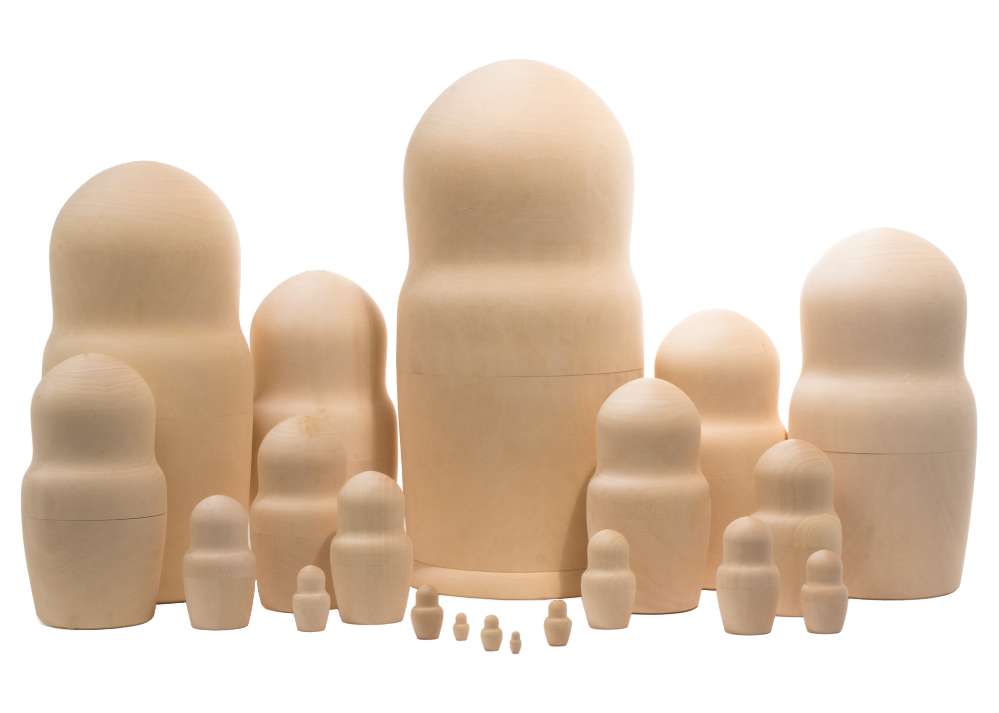 Unfinished Nesting Dolls - Unpainted Blank Wooden Russian Nesting Dolls