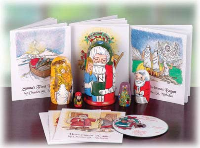 Buy Santa's Stories Book/CD & Nesting Doll 5pc./5" at GoldenCockerel.com