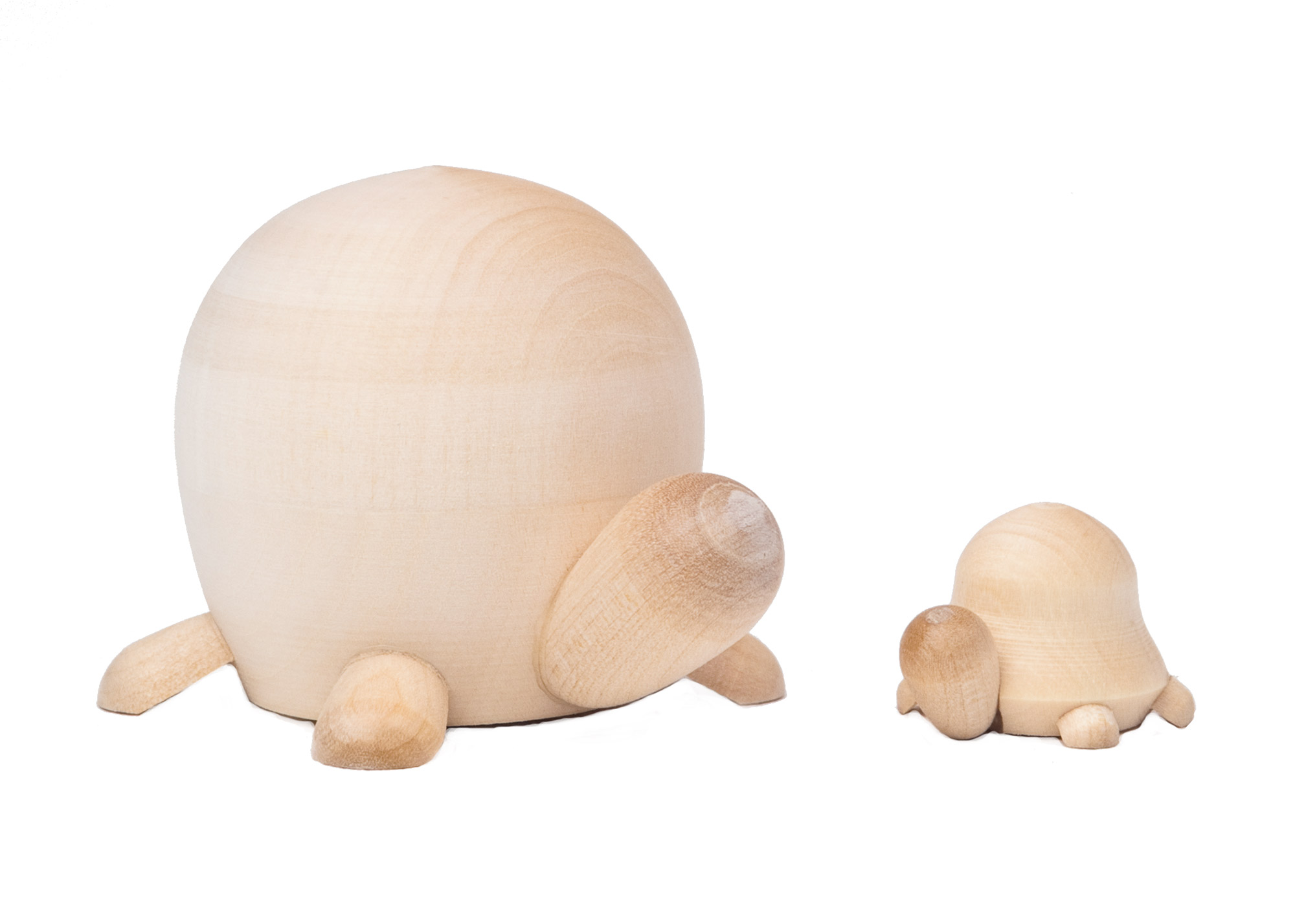 Buy Unpainted Blank Nesting Turtles 2pc./3" at GoldenCockerel.com