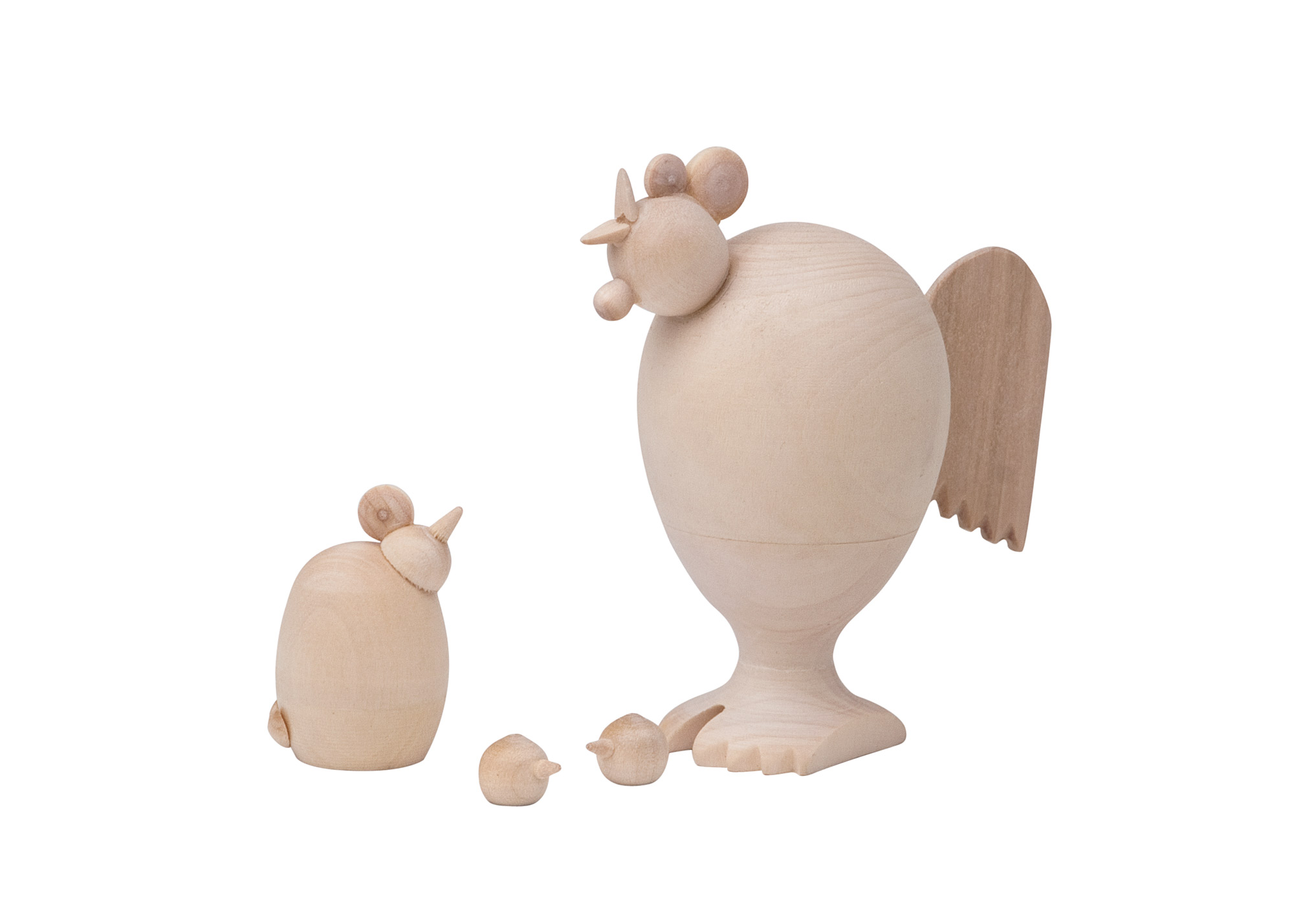 Buy Blank Rooster Nesting Doll 4pc./3" at GoldenCockerel.com