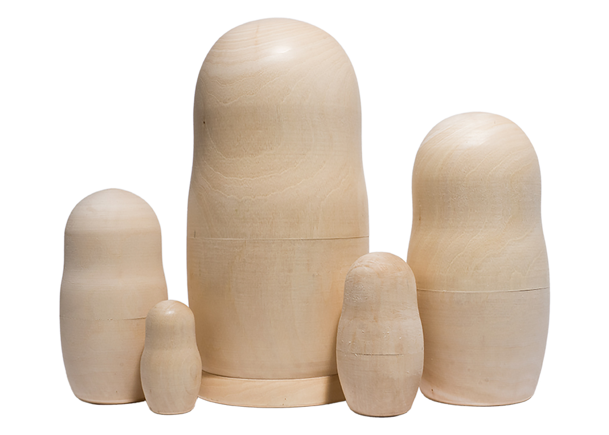 Buy Unpainted Blank Nesting Doll 5pc./6" at GoldenCockerel.com