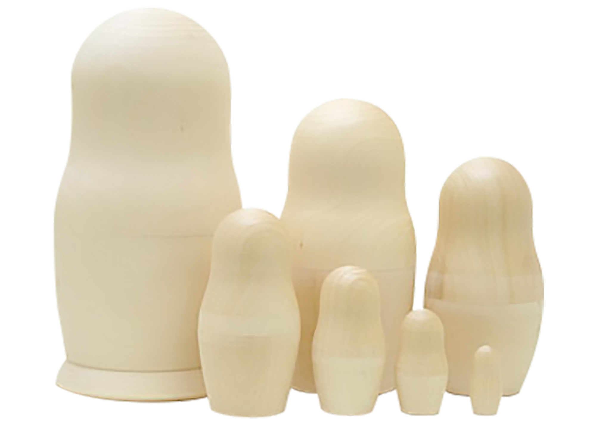 Buy Unpainted Blank Nesting Doll 7pc./8" at GoldenCockerel.com