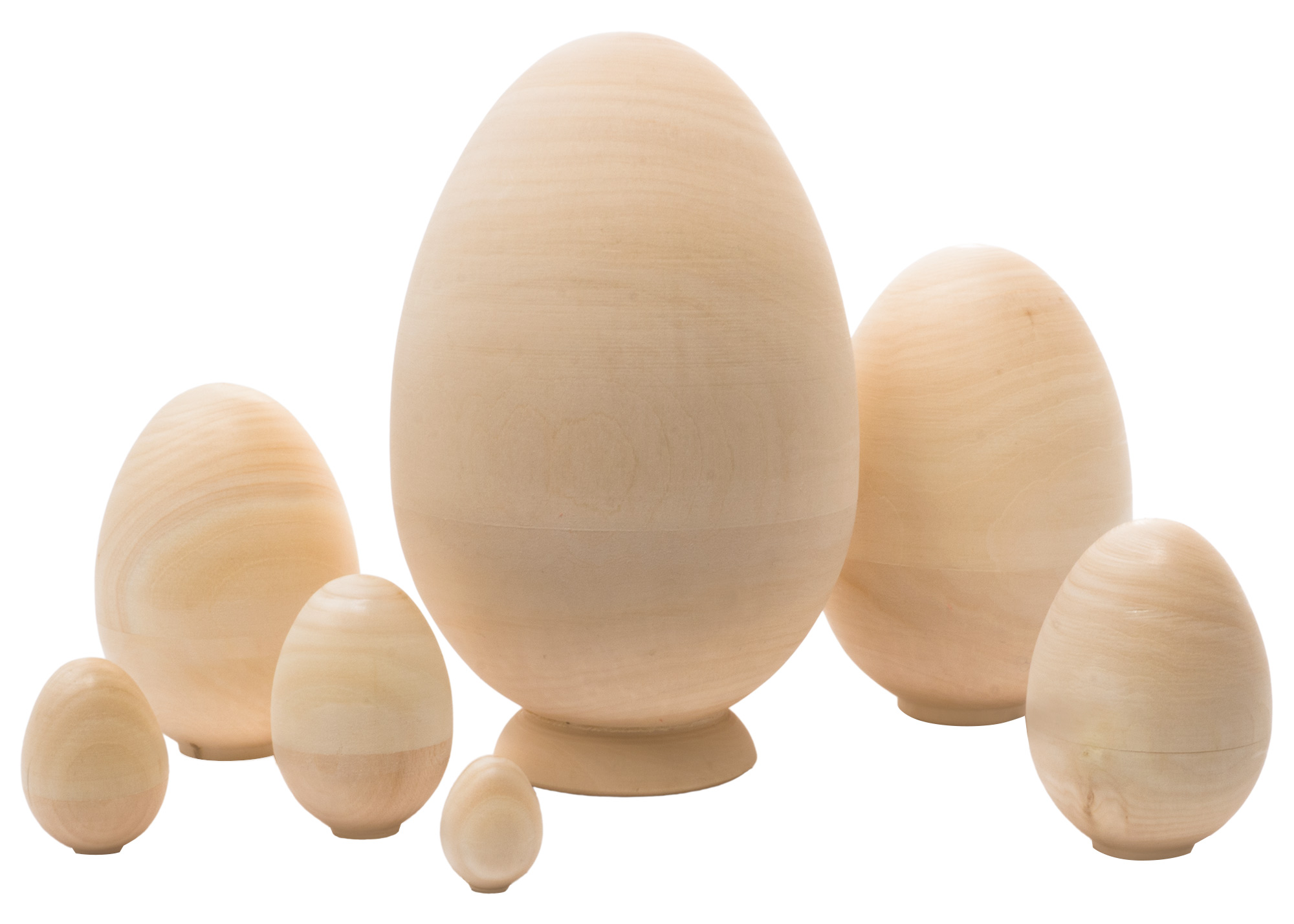 Buy Unpainted Blank Nesting Egg 7pc./6" at GoldenCockerel.com