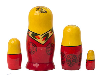 Buy Semenov Matryoshka Doll 4pc./3.5" at GoldenCockerel.com