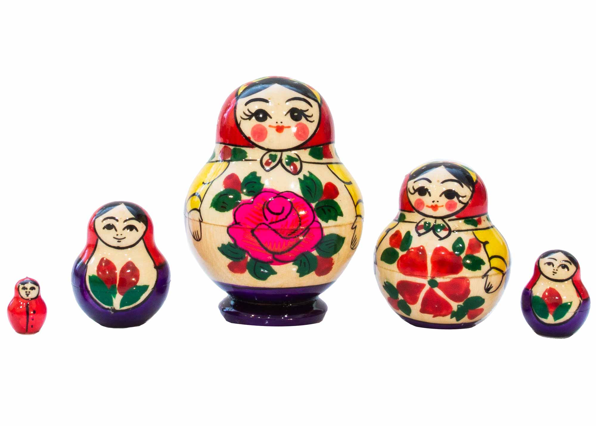 Buy Semenov 5pc./3" Potbellied Nesting Doll at GoldenCockerel.com