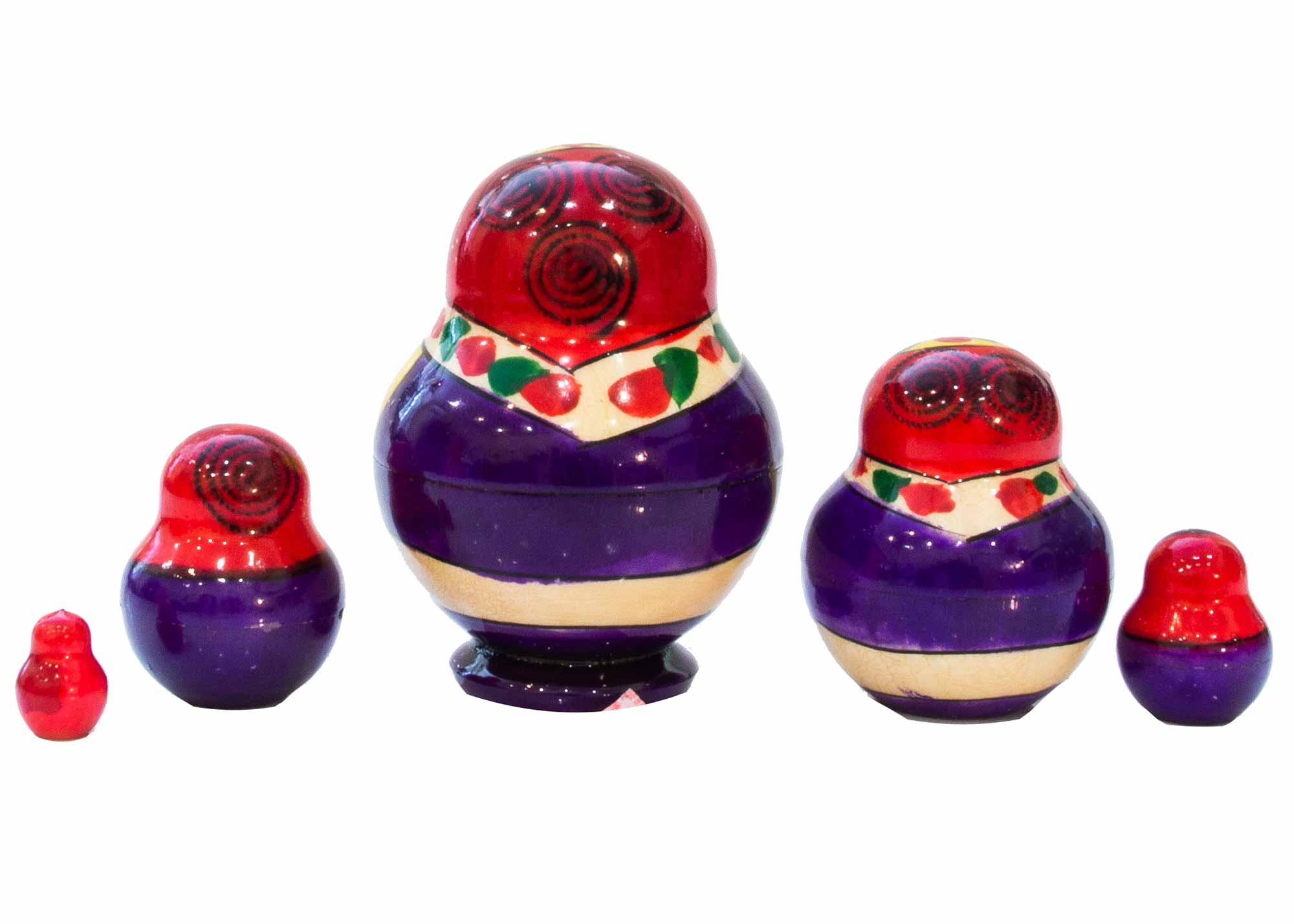 Buy Semenov 5pc./3" Potbellied Nesting Doll at GoldenCockerel.com