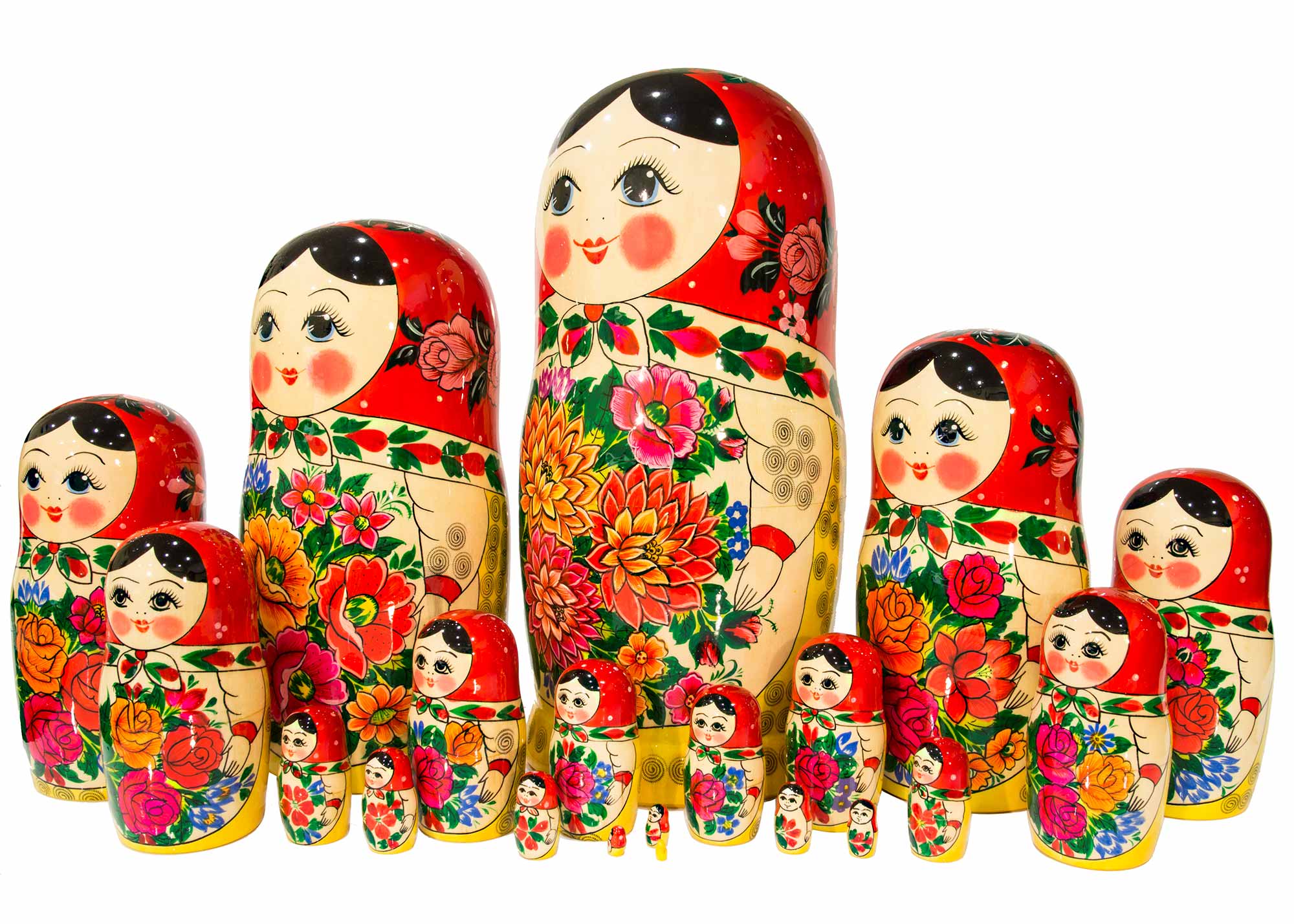 Buy Semenov Large Traditional Nesting Doll 20pc./14" at GoldenCockerel.com
