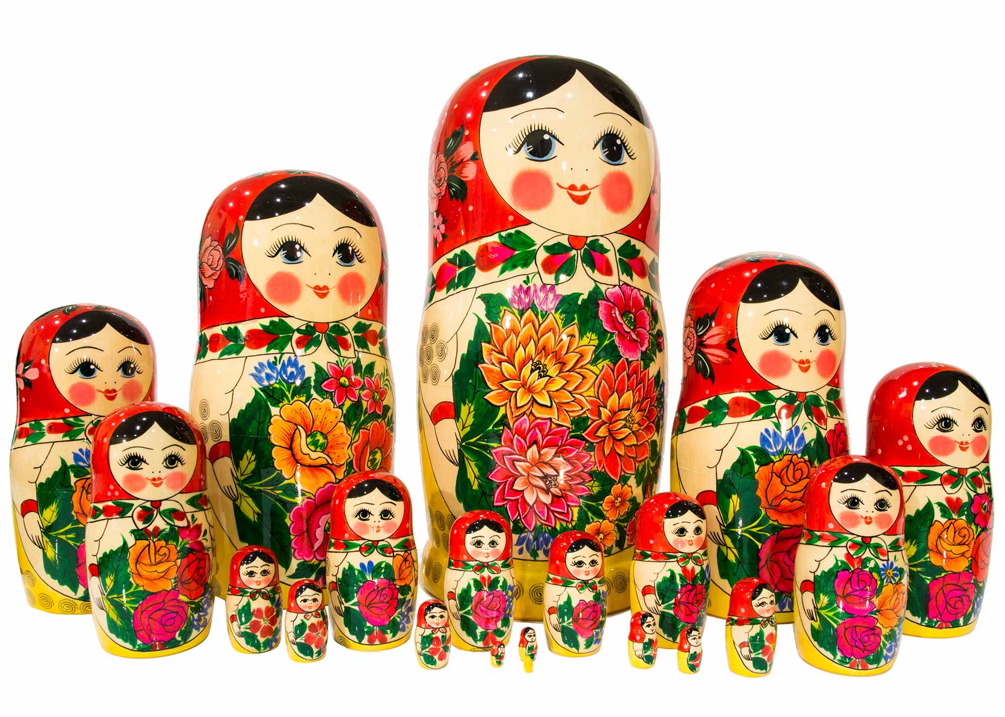 Buy Semenov Large Traditional Nesting Doll 20pc./14" at GoldenCockerel.com