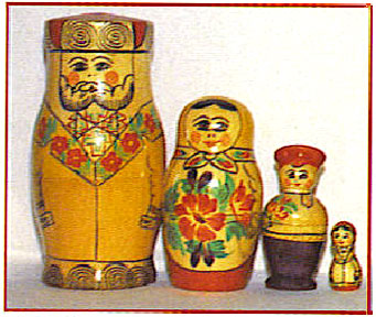 Buy Family Man Nesting Doll 4pc/5" - Made in USSR  at GoldenCockerel.com