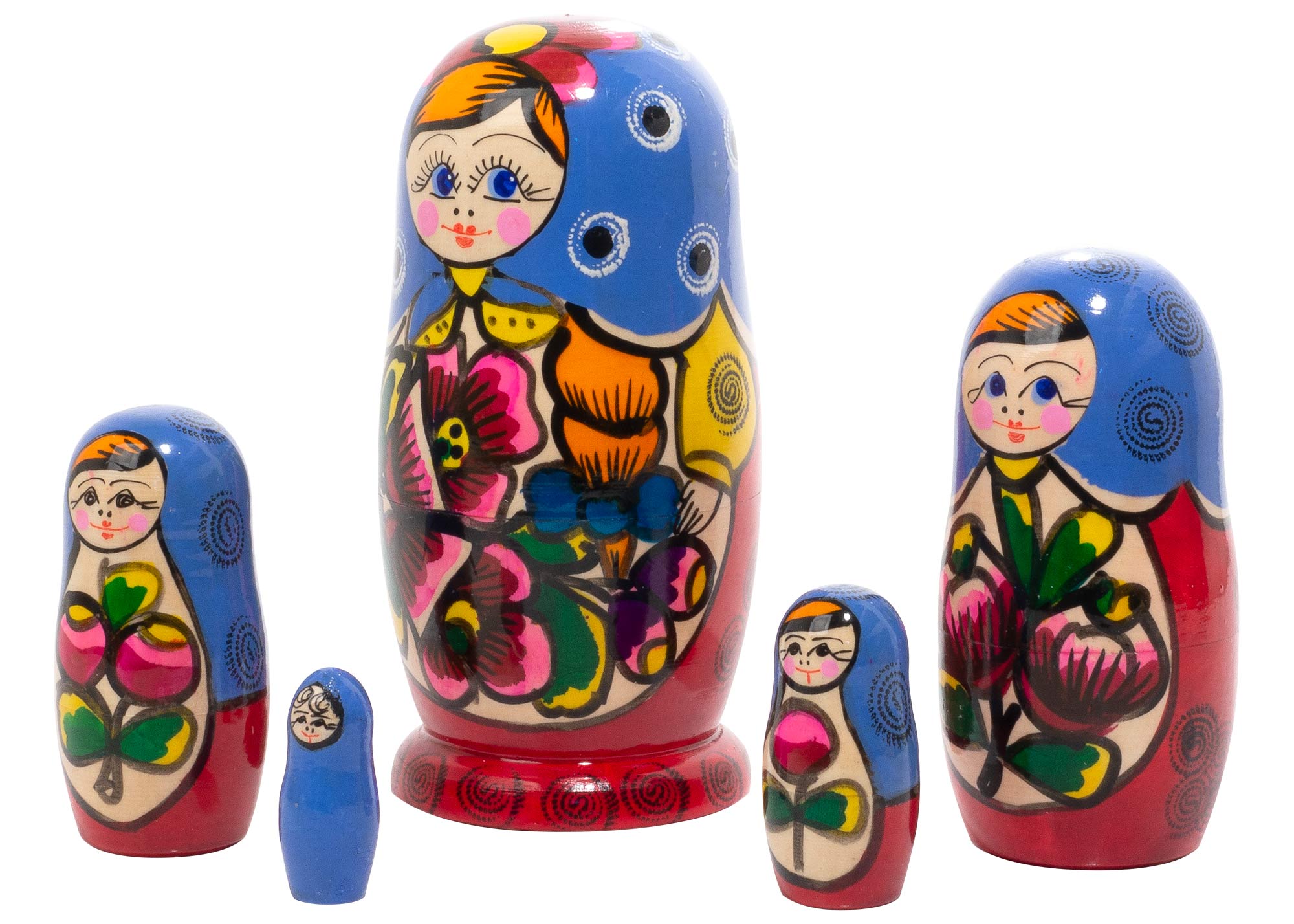 Buy Polkhovski Maidan Matryoshka Doll 5pc./5.5" at GoldenCockerel.com