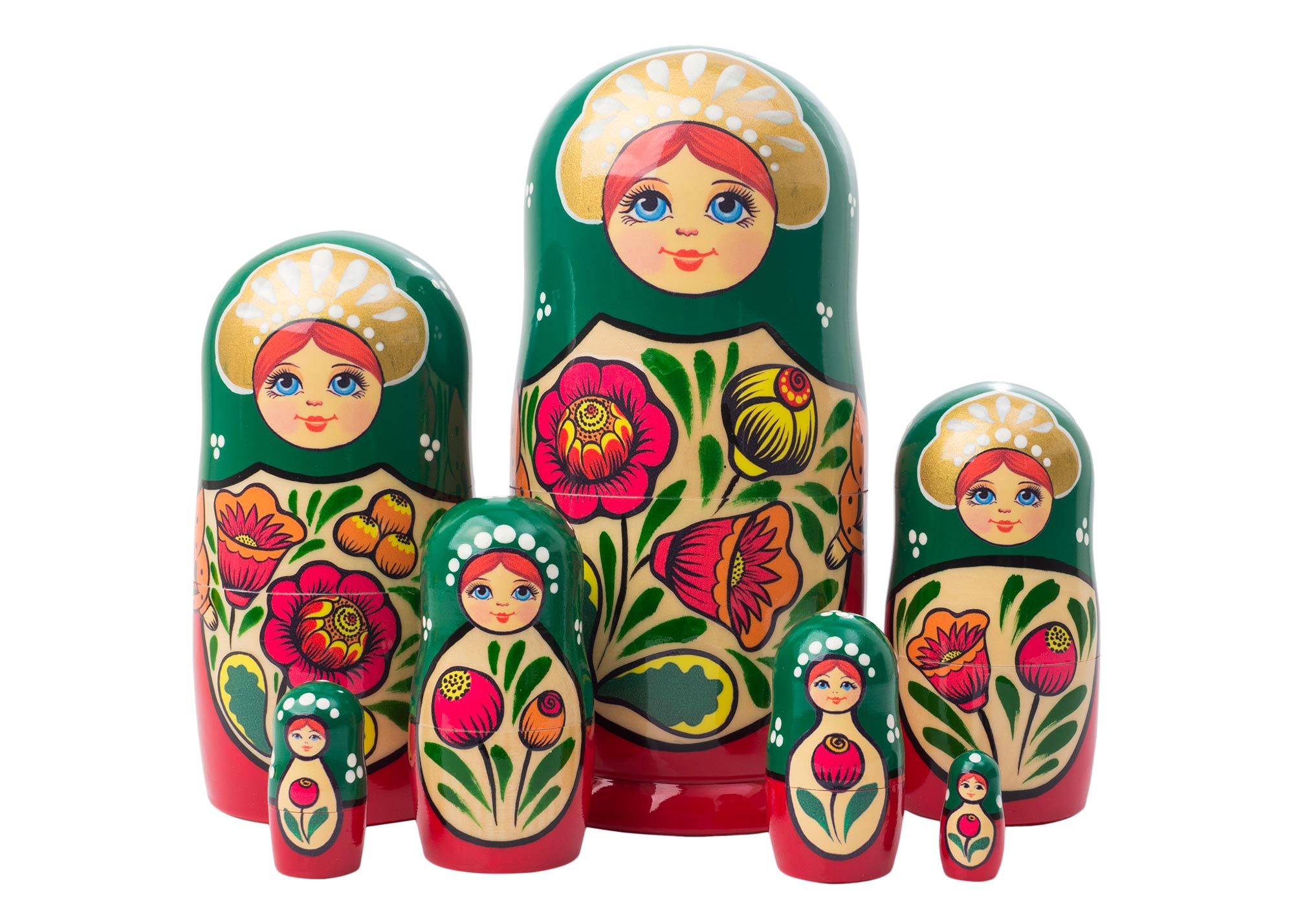 Buy Volga Maiden Nesting Doll 7pc./8" at GoldenCockerel.com