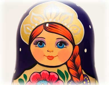 Buy Volga Maiden Nesting Doll 10pc./10" at GoldenCockerel.com