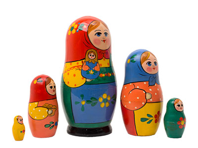 Buy Zagorsk Matryoshka Doll 5pc./5"  at GoldenCockerel.com