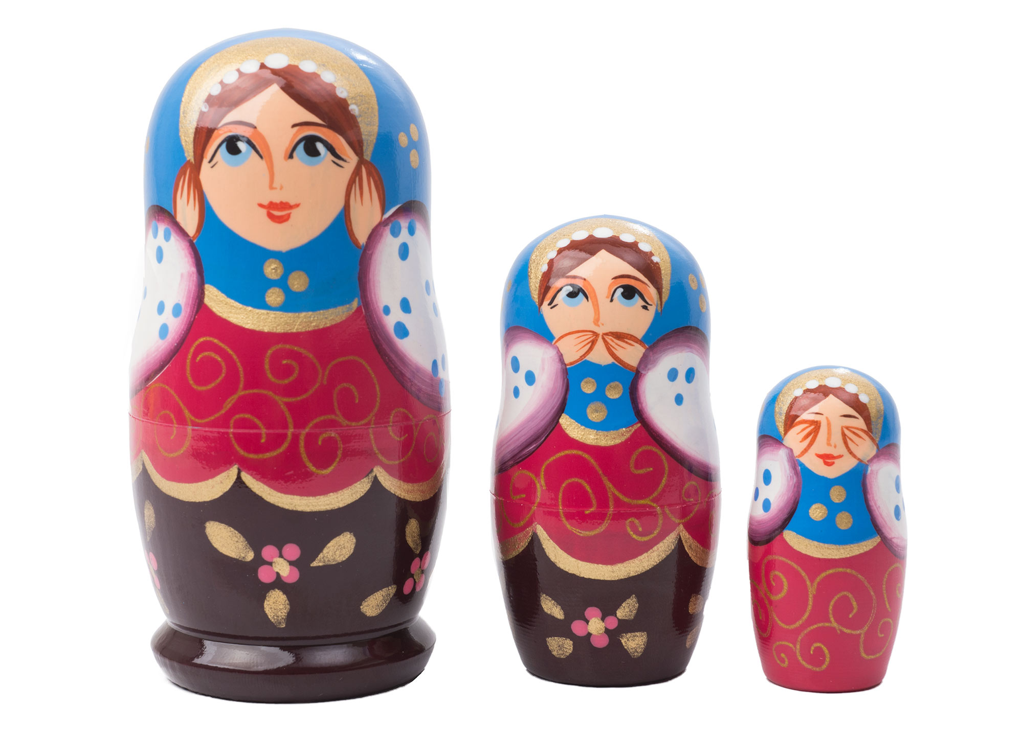 Buy Hear No Evil Matryoshka 3pc./4" – Inexpensive Russian Matryoshka Doll at GoldenCockerel.com