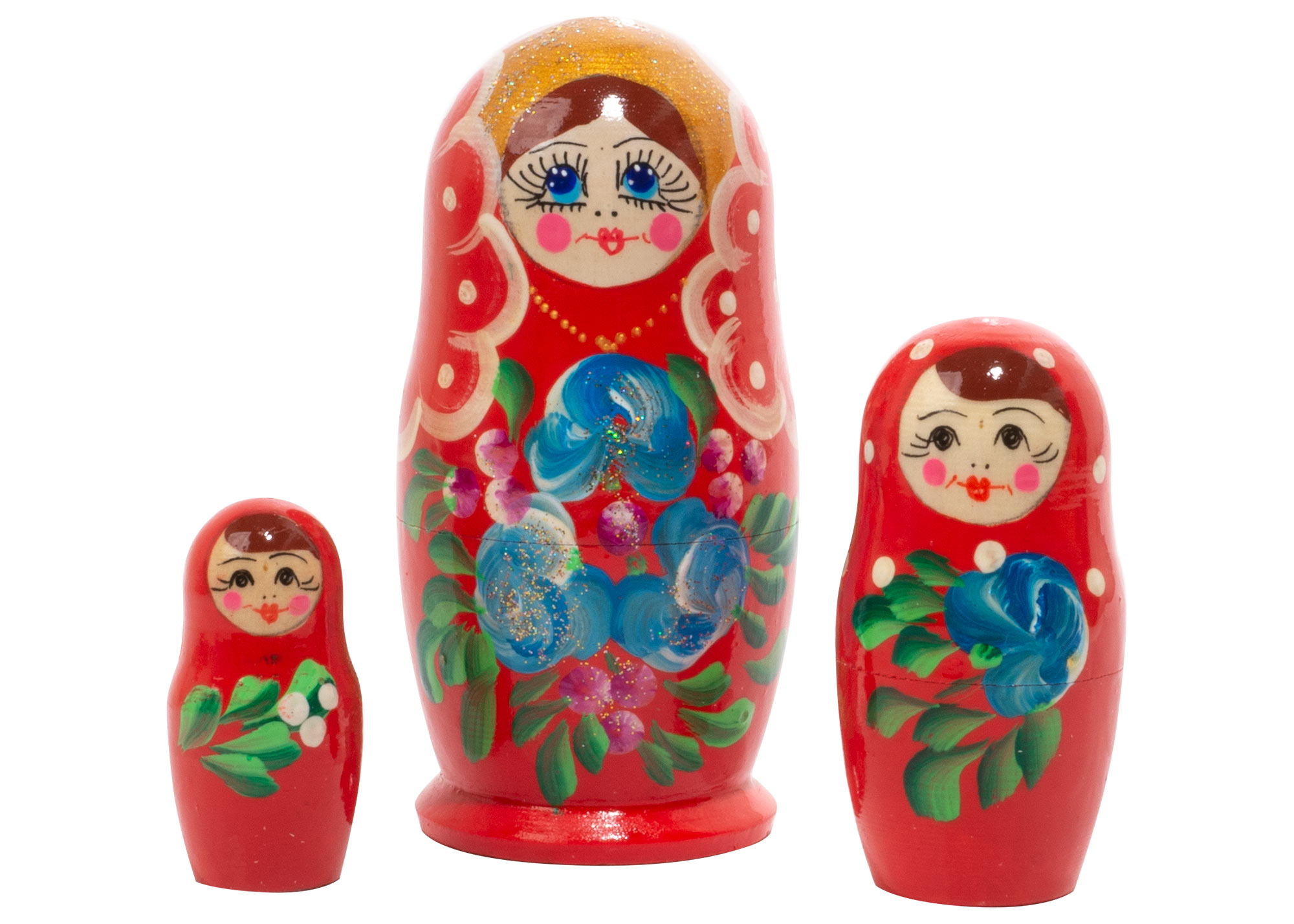 Buy Classic Floral Nesting Doll 3pc./3" at GoldenCockerel.com