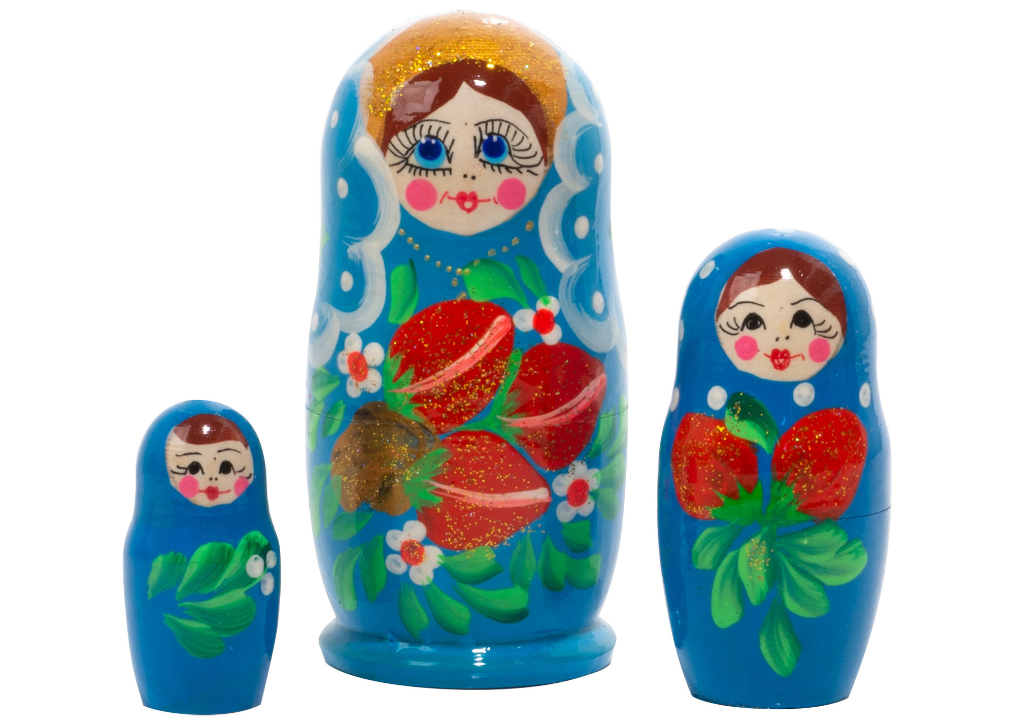 Buy Classic Floral Nesting Doll 3pc./3" at GoldenCockerel.com