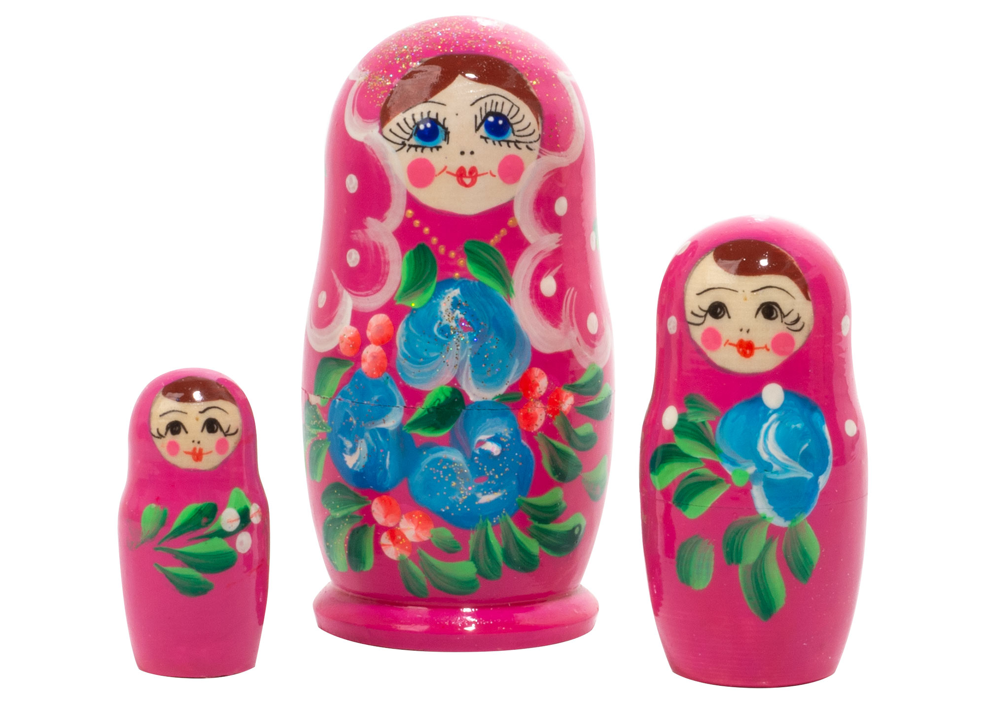 Buy Classic Floral Nesting Doll 3pc./3" at GoldenCockerel.com