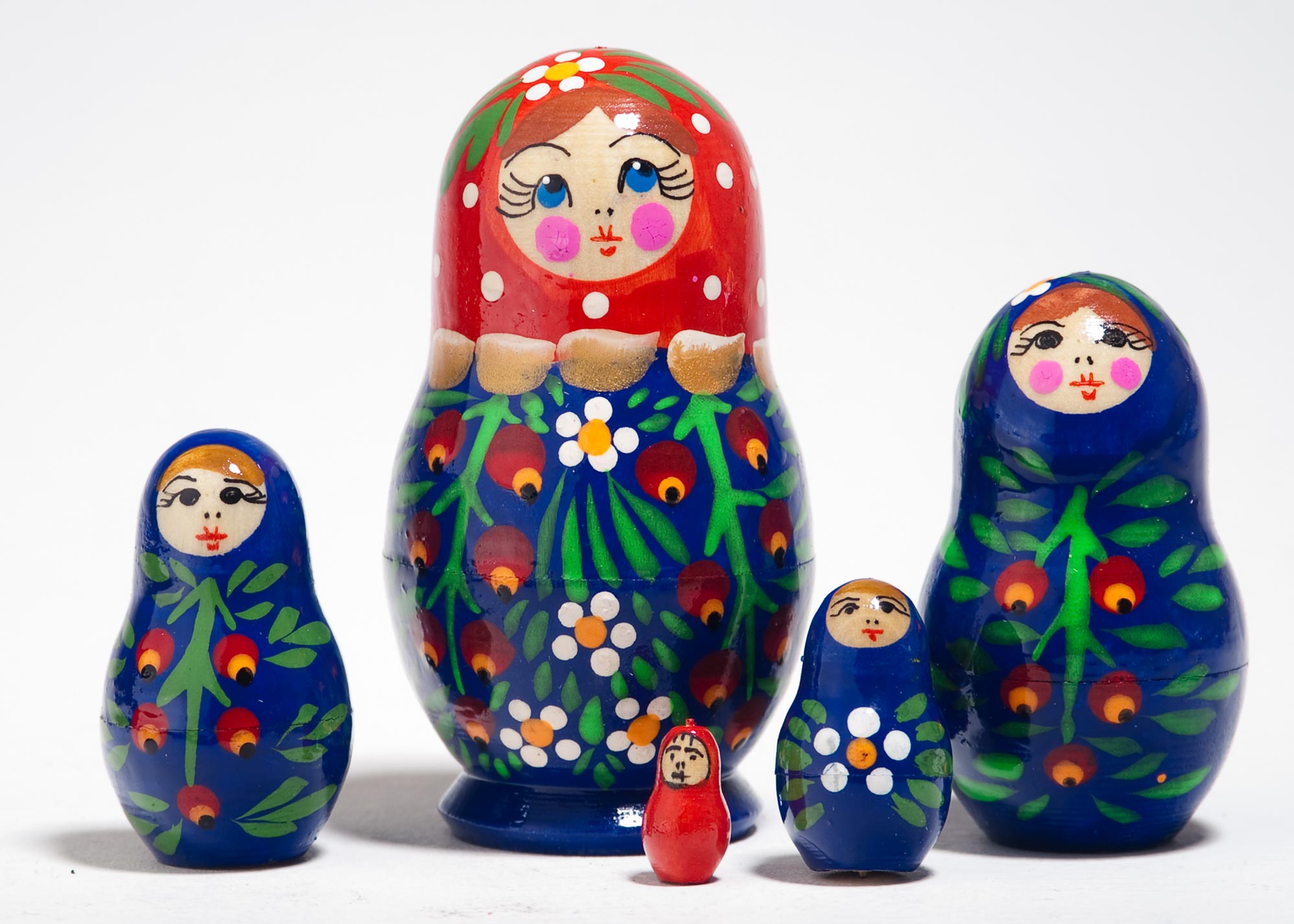 Buy Carton of Little Maiden Nesting Dolls 5pc./3"  at GoldenCockerel.com