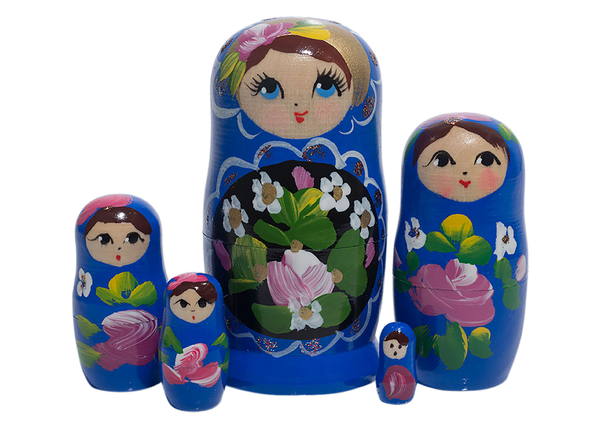 Buy Dark Blue Art Matryoshka Doll 5pc./4" at GoldenCockerel.com