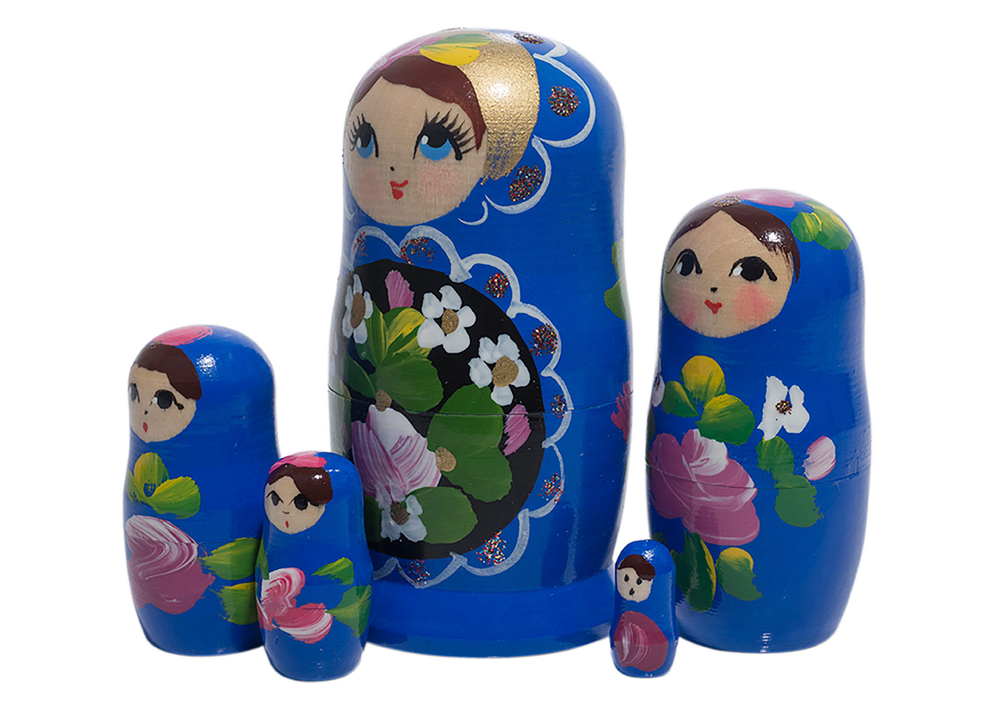 Buy Dark Blue Art Matryoshka Doll 5pc./4" at GoldenCockerel.com