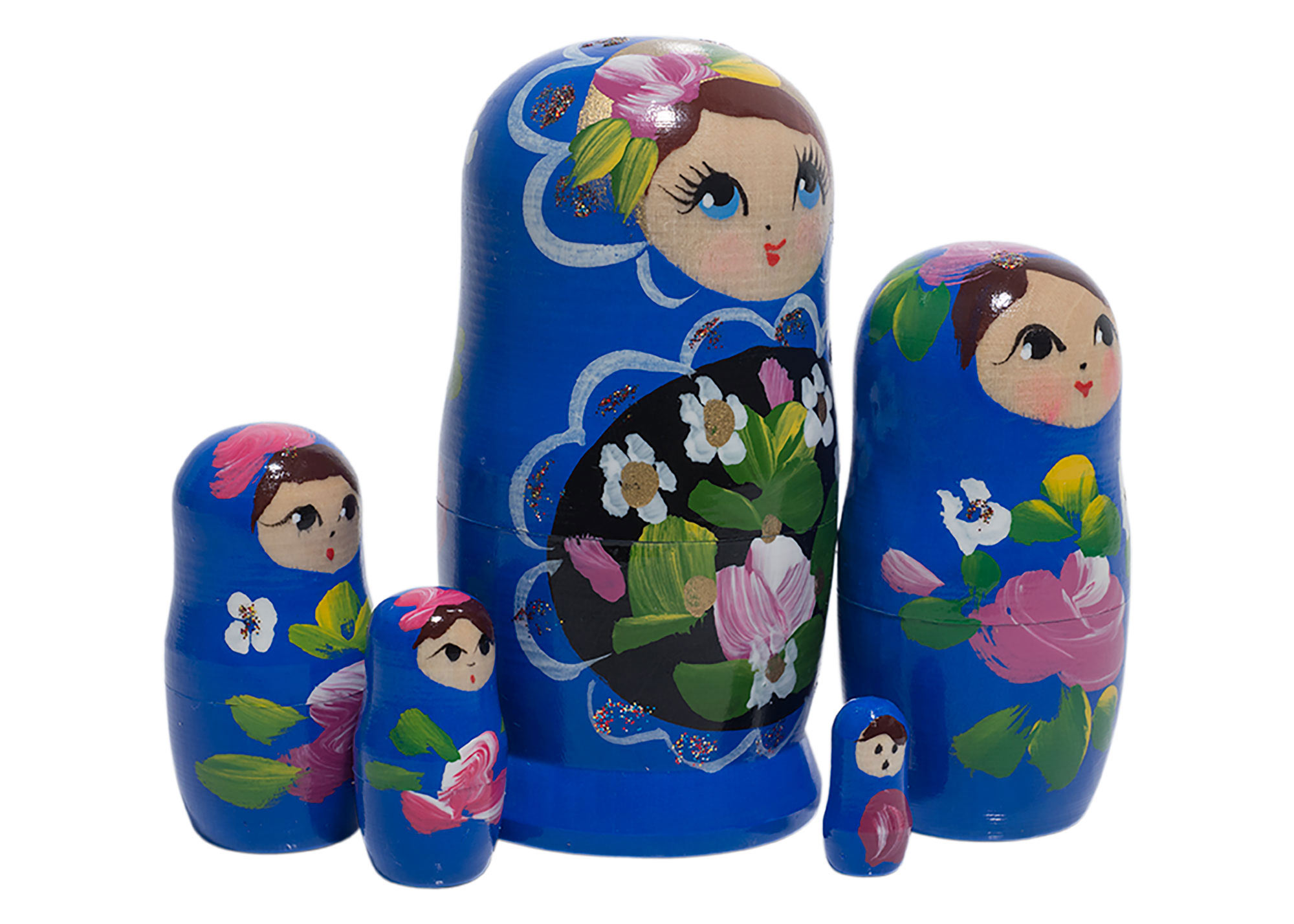 Buy Dark Blue Art Matryoshka Doll 5pc./4" at GoldenCockerel.com