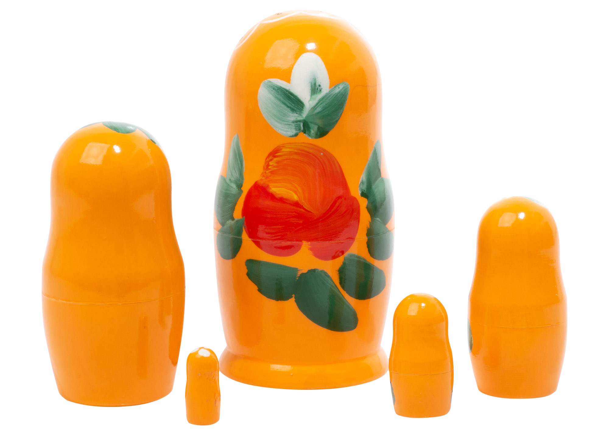 Buy Orange Art Nesting Doll 5pc./4" at GoldenCockerel.com