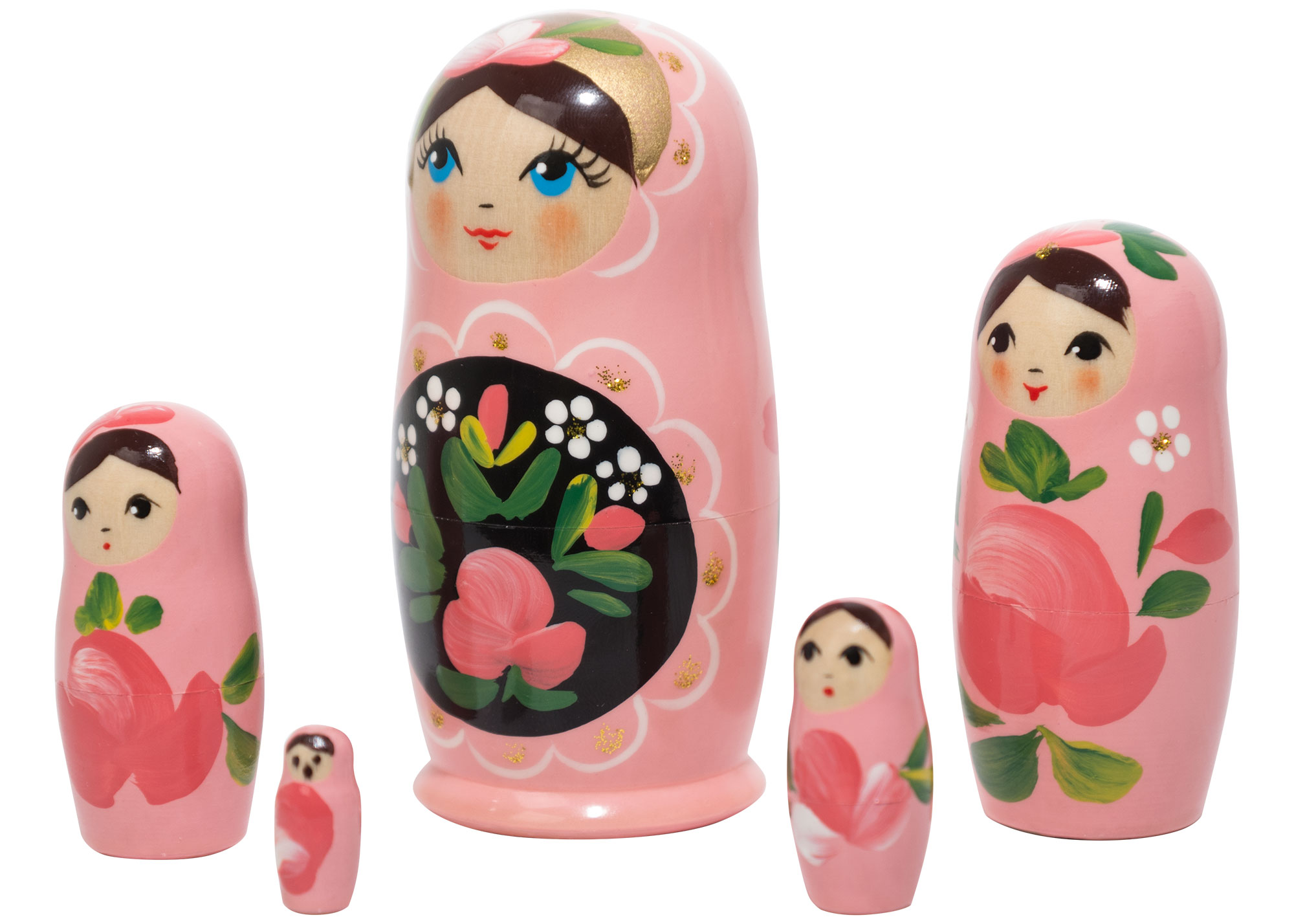 Buy Pink Art Matryoshka Doll 5pc./4" at GoldenCockerel.com