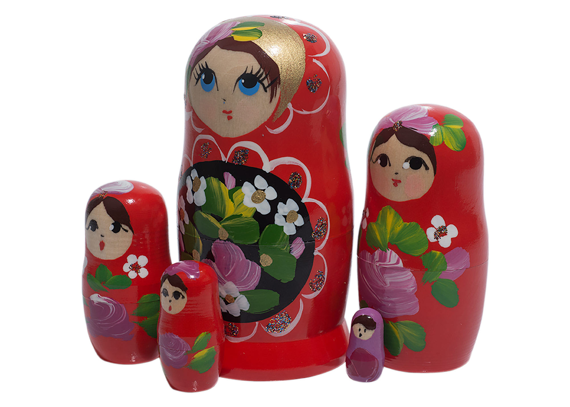 Buy Red Art Babooshka Doll 5pc./4" at GoldenCockerel.com