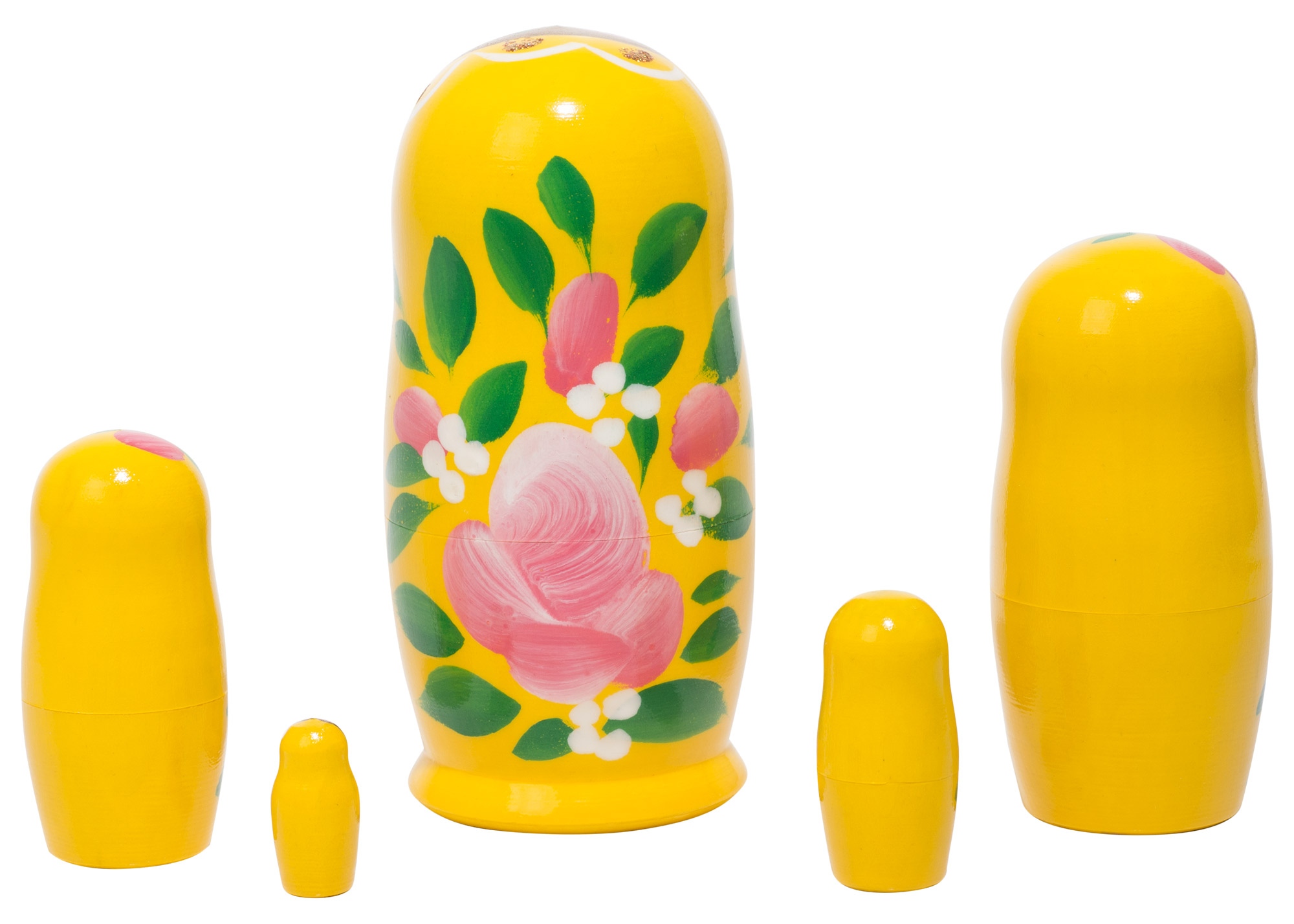 Buy Yellow Art Nesting Doll 5pc./4" at GoldenCockerel.com