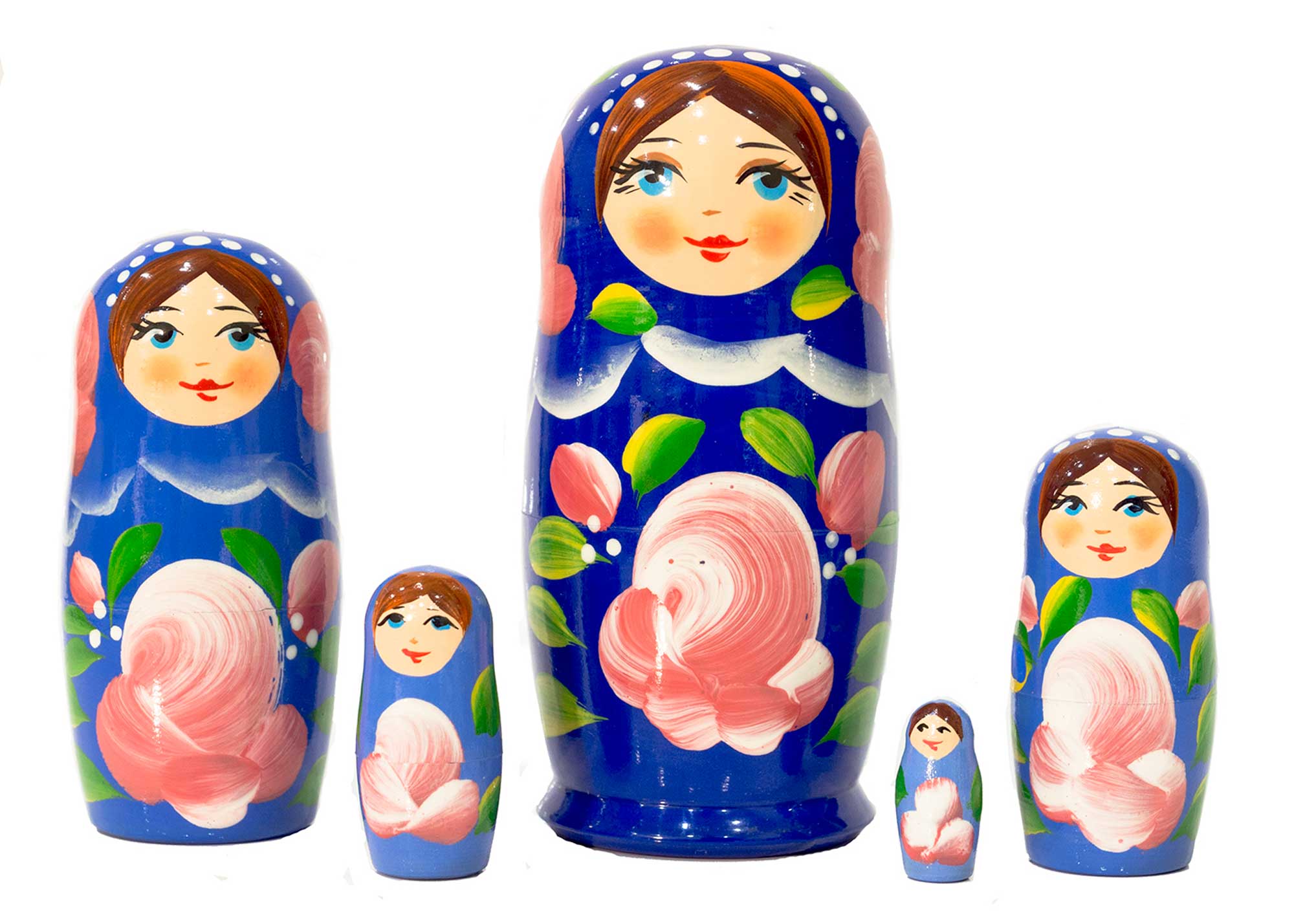 Buy Blue Gradient Nesting Doll 5pc./4" at GoldenCockerel.com