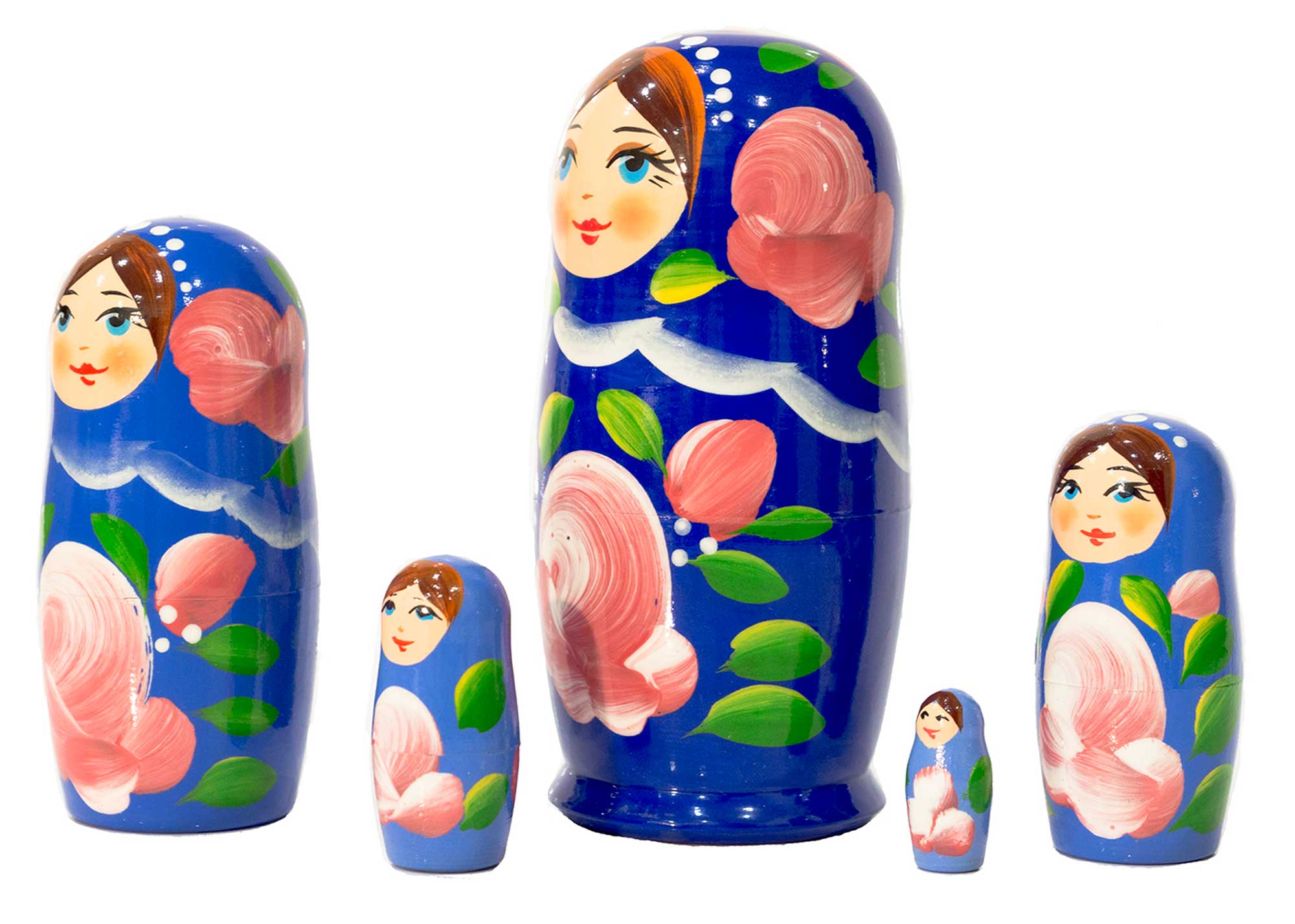 Buy Blue Gradient Nesting Doll 5pc./4" at GoldenCockerel.com